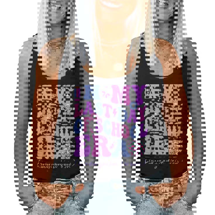 In My Last Day Of School Era Groovy Kindergarten Version Women Tank Top