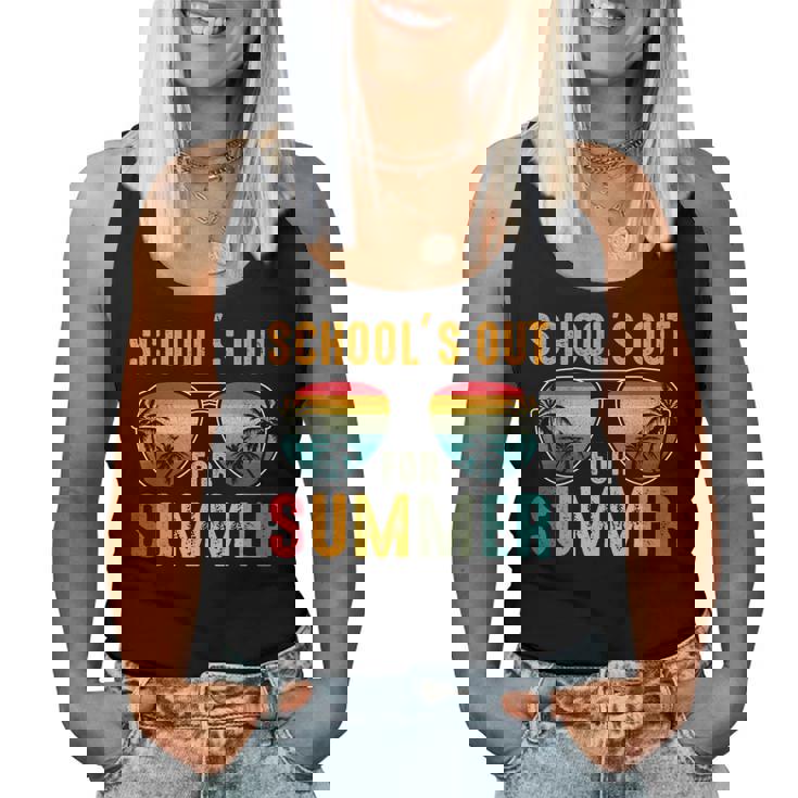 Last Day Of School Retro Schools Out For Summer Teacher Boys Women Tank Top