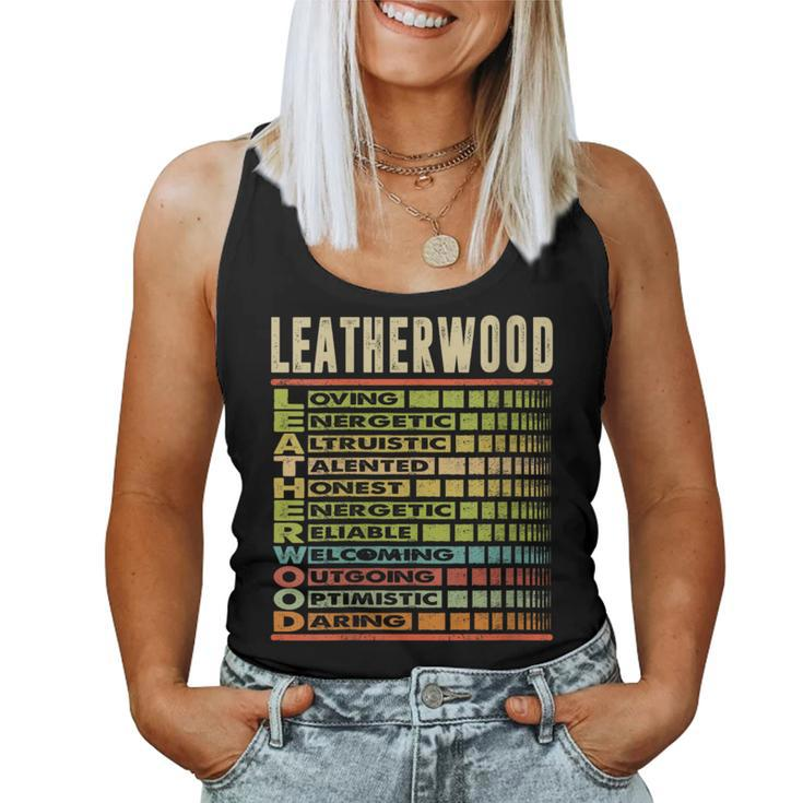 Leatherwood Family Name Last Name Leatherwood Women Tank Top