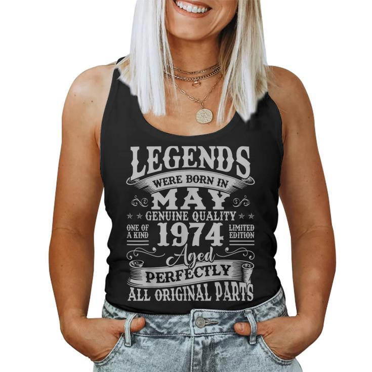 Legend Since May 1974 Vintage 50Th Birthday Women Tank Top