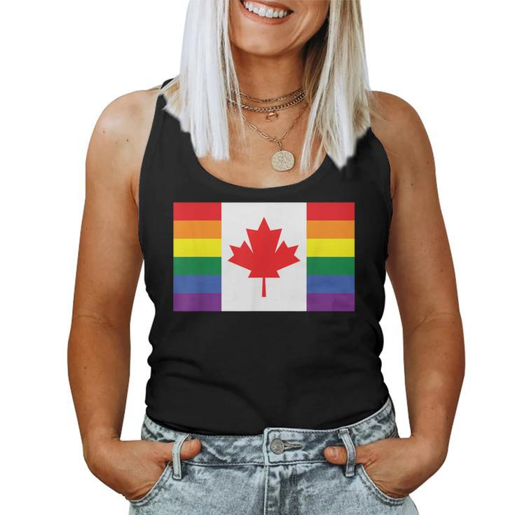 Lgbt Gay Pride Rainbow Canadian Flag Women Tank Top