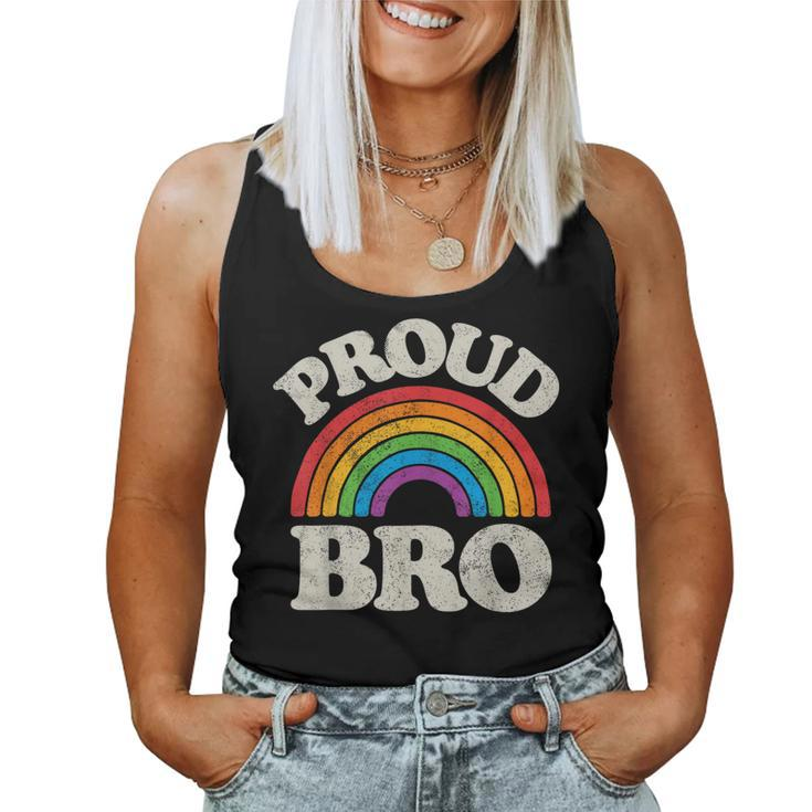 Lgbtq Proud Bro Brother Gay Pride Lgbt Ally Family Rainbow Women Tank Top