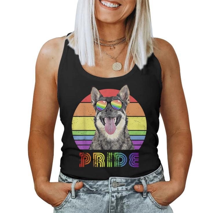 Lgbtq Swedish Vallhund Dog Rainbow Love Gay Pride Women Tank Top