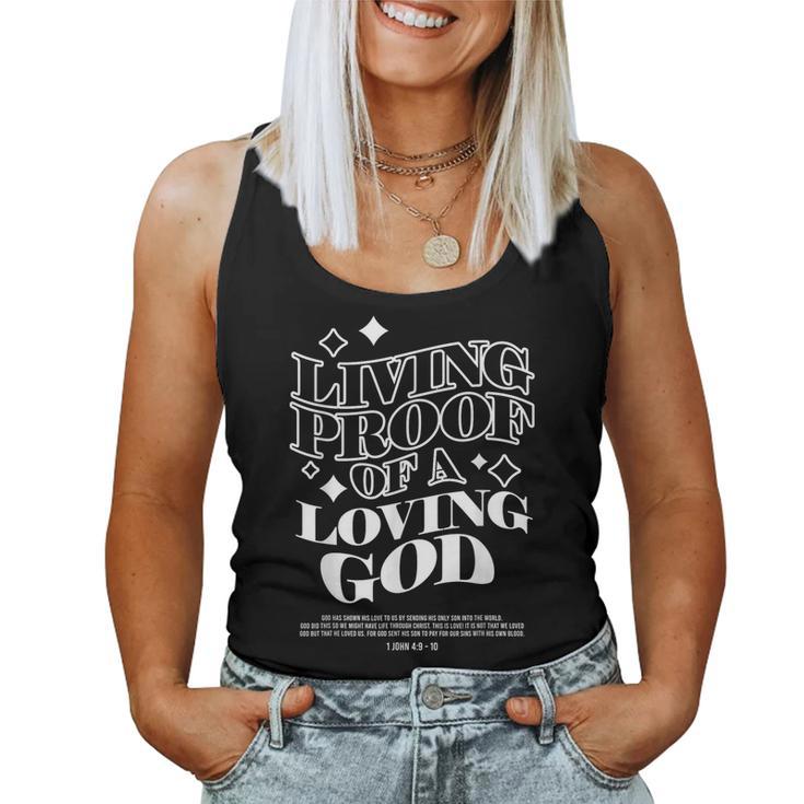 Living Proof Of A Loving God Jesus Christian Bible Verse Women Tank Top