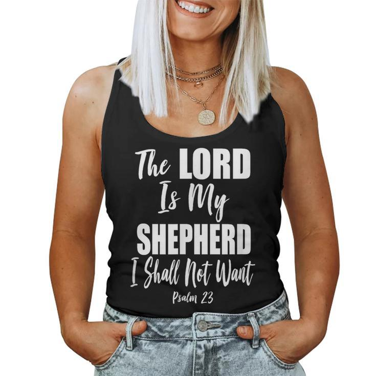 The Lord Is My Shepherd Psalm 23 Christian Bible Verse Women Tank Top