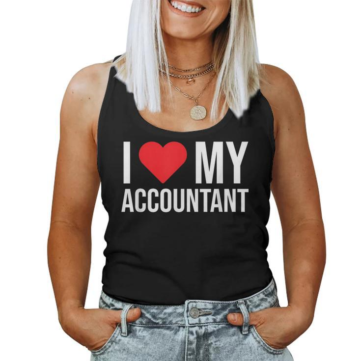 I Love My Accountant Cute Accounting Girlfriend Wife Women Tank Top
