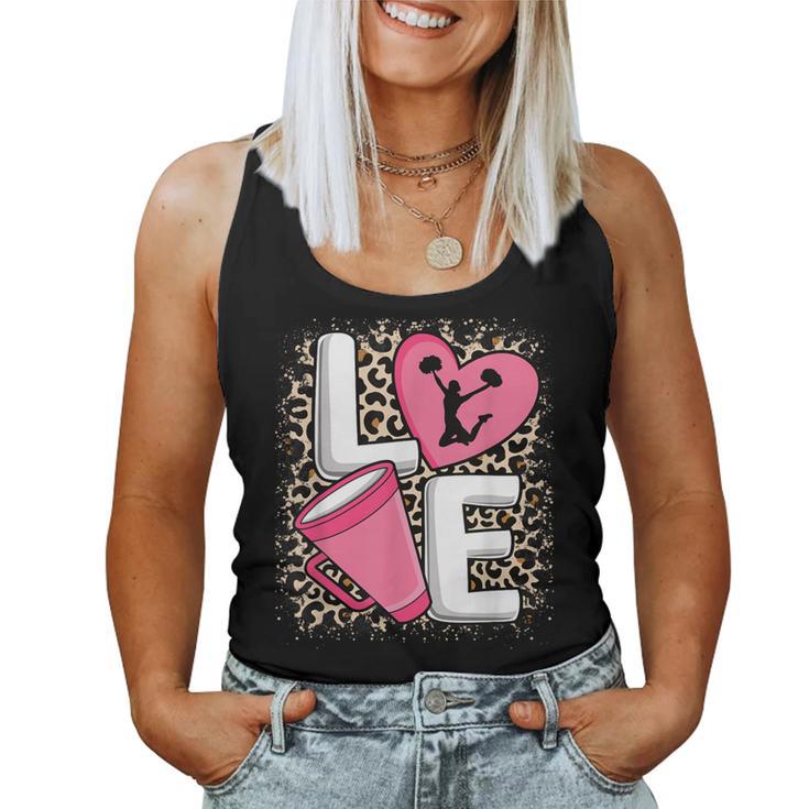 Love Cheer Cheerleader Cheerleading Outfit Girls Women Tank Top