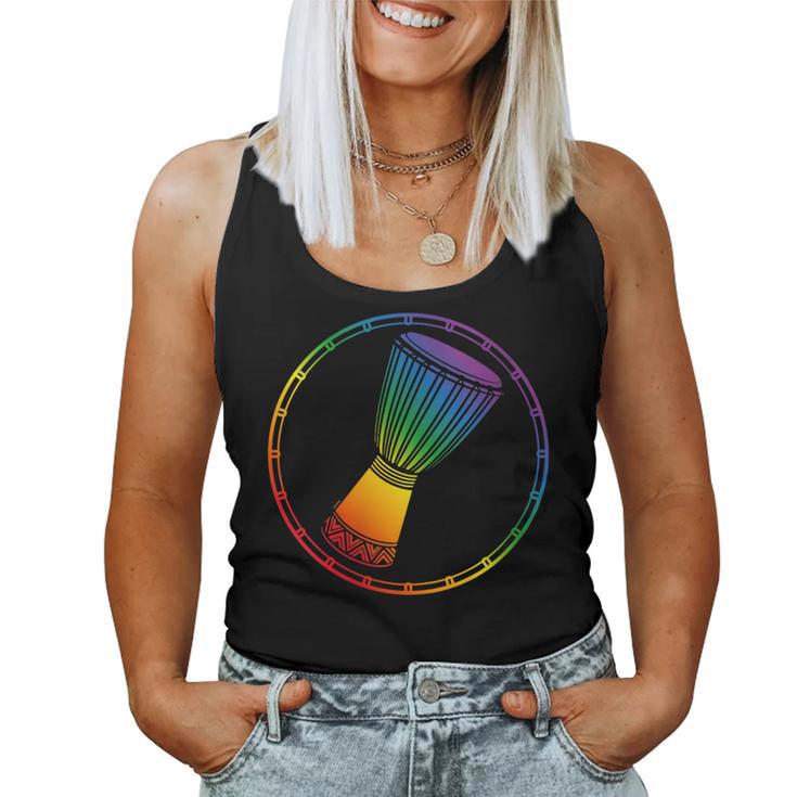 Love Djembe Drumming Or African Drums For Lgbtq Gay Drummer Women Tank Top