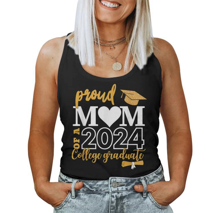 Loving Mom 2024 My Mom Is A Proud 2024 College Graduate Women Tank Top