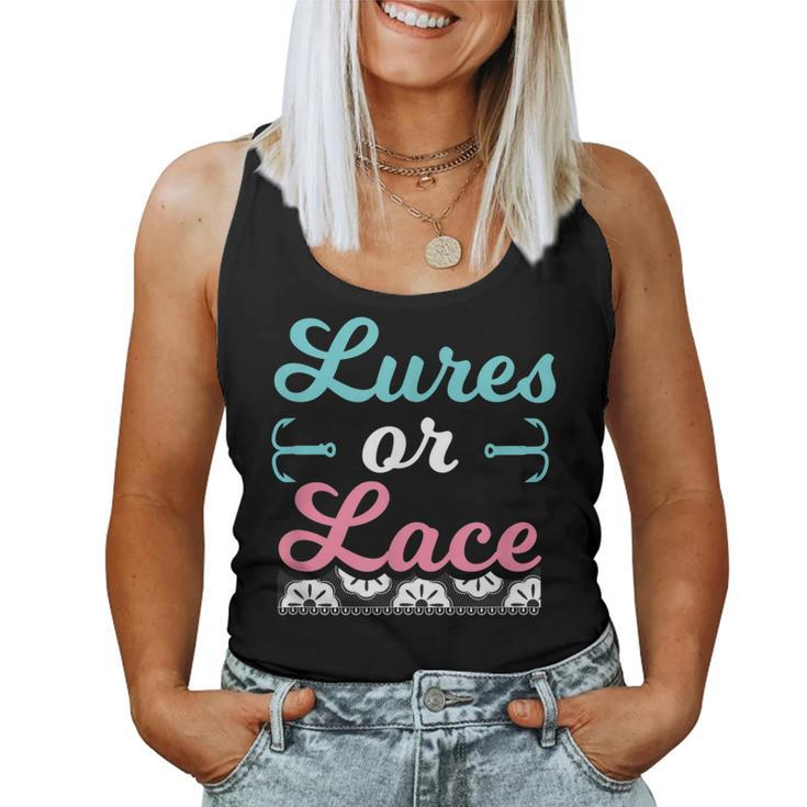 Lures Or Lace Pregnancy Gender Reveal Boy Or Girl Women Tank Top