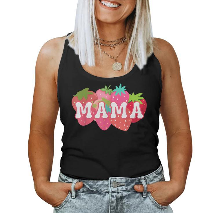 Mama Of The Berry First Birthday Strawberry Matching Couple Women Tank Top
