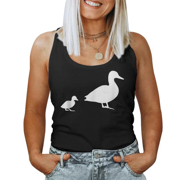 Mama Duck 1 Duckling Animal Family Women Tank Top