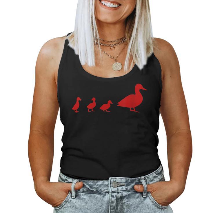 Mama Duck 3 Ducklings Animal Family R Women Tank Top