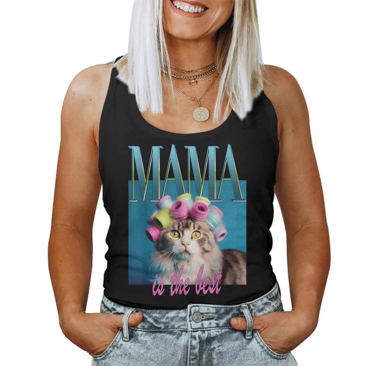 Mama Ist Die Beste Muttertag Lustige Katzen 80Erintage Tank Top Frauen