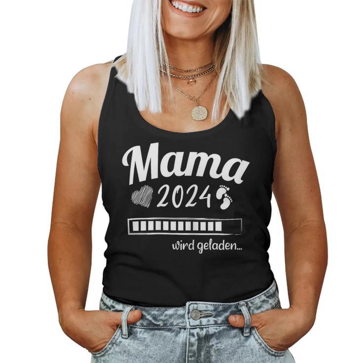 Mama Schwangerschaft Announcement Mama 2024 Wird Geladen Tank Top Frauen