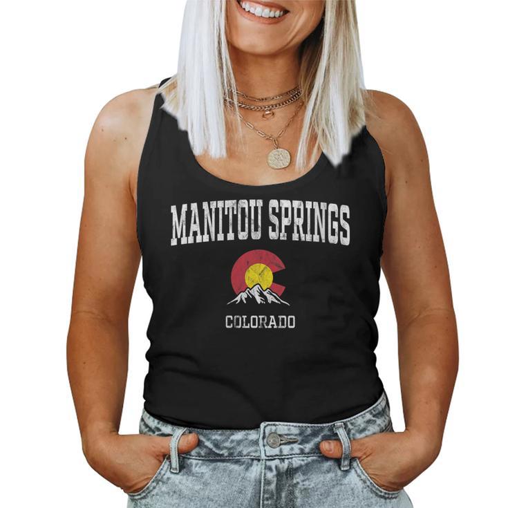 Manitou Springs Colorado Vintage Athletic Mountains Women Tank Top