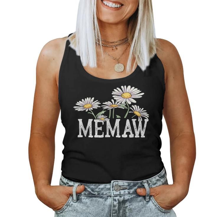 Memaw Floral Chamomile Mother's Day Memaw Women Tank Top