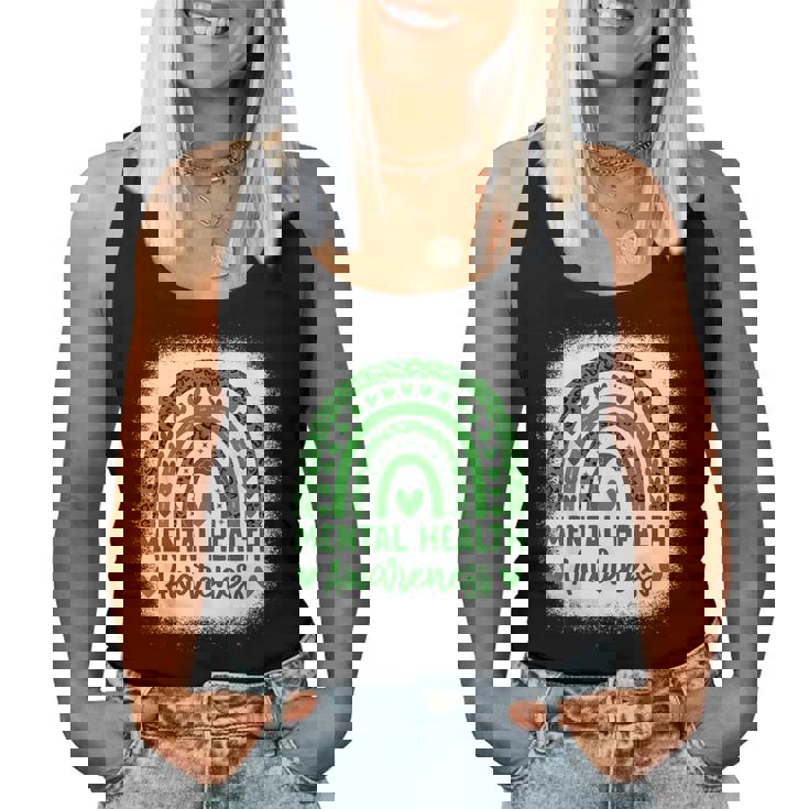 Mental Health Awareness Green Ribbon Mental Health Women Tank Top