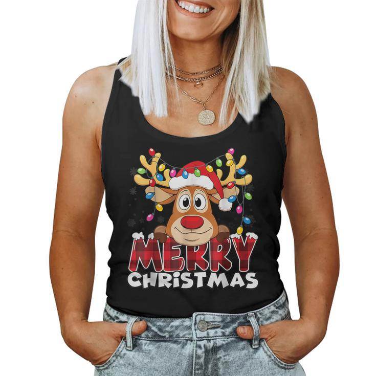 Merry Christmas Reindeer Xmas Santa Claus Women Women Tank Top