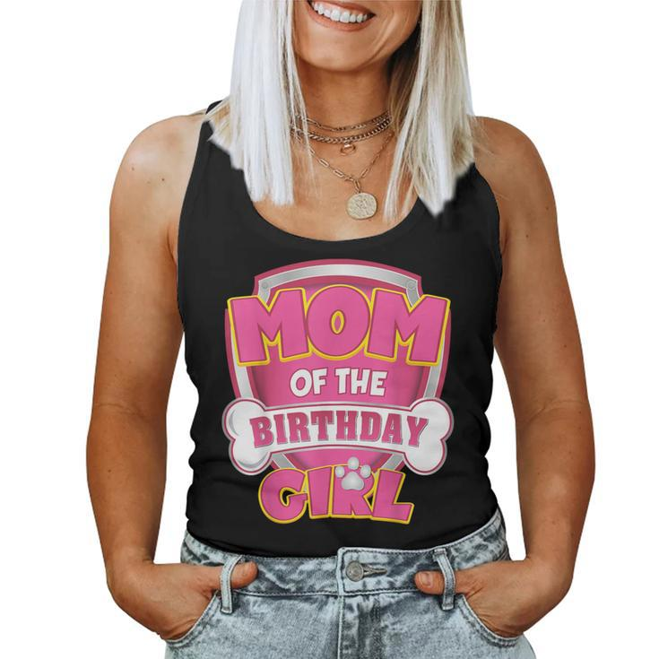 Mom Of The Birthday Girl Dog Paw Theme Celebration Women Tank Top