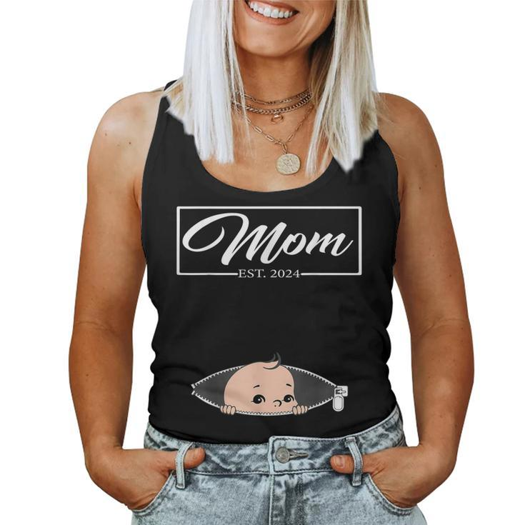 Mom Est 2024 Promoted To Mom 2024 Mother 2024 New Mom 2024 Women Tank Top