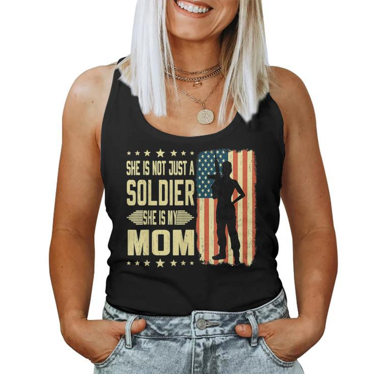 My Mom Is A Soldier Hero Proud Army Daughter Son Military Women Tank Top