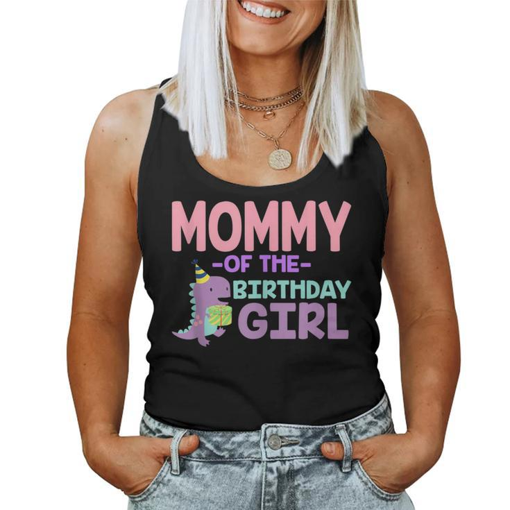 Mommy Of The Birthday For Girl Saurus Rex Dinosaur Party Women Tank Top