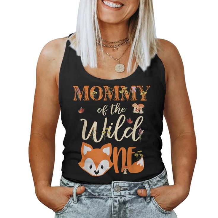 Mommy Of The Wild One Birthday Girl Fox Lover Mom Mother Women Tank Top