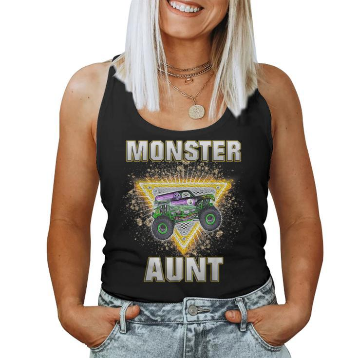 Monster Truck Aunt Retro Vintage Monster Truck Women Tank Top