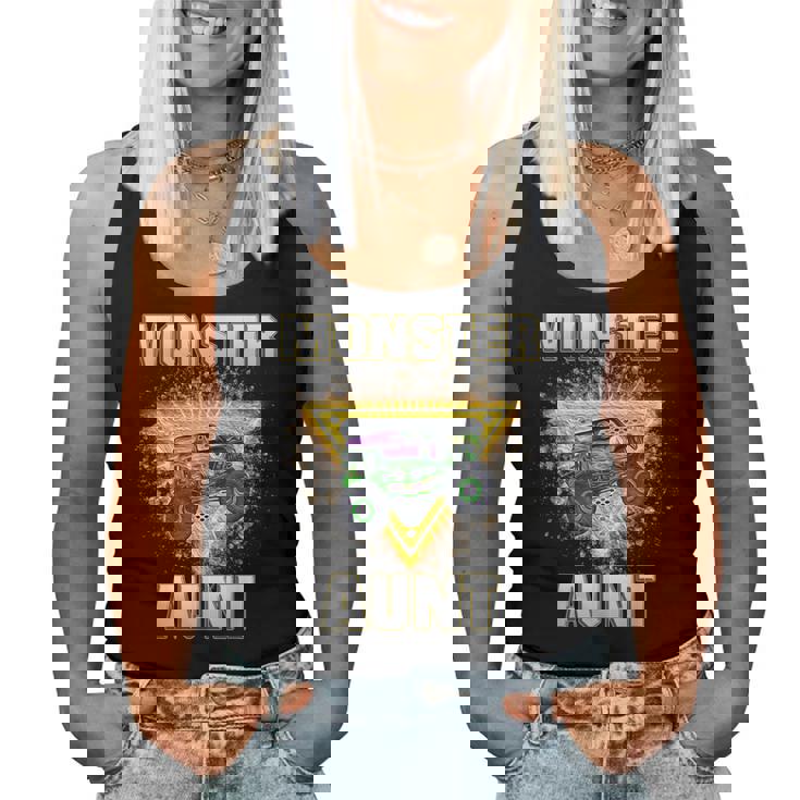Monster Truck Aunt Retro Vintage Monster Truck Women Tank Top