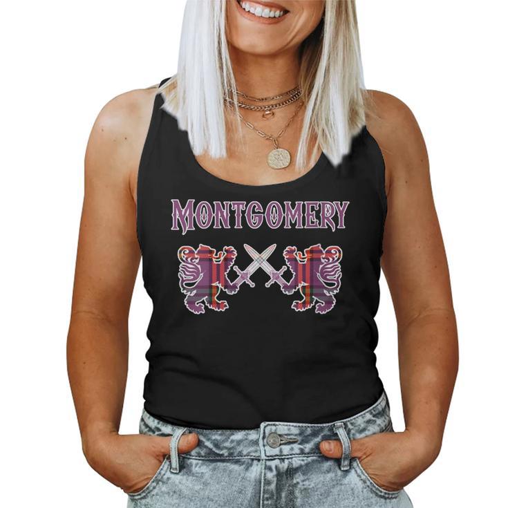 Montgomery Scottish Clan Lion Family Name Tartan Kilt Women Tank Top