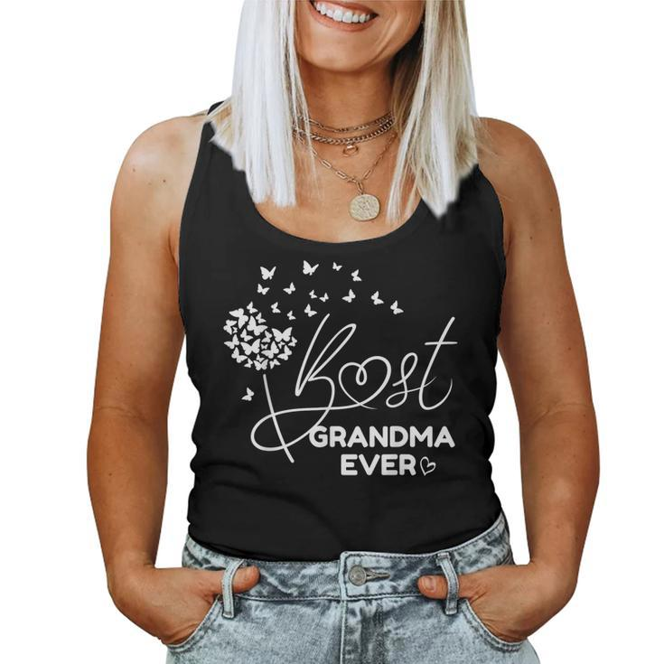 For Grandma Best Grandma Ever Butterfly Women Tank Top