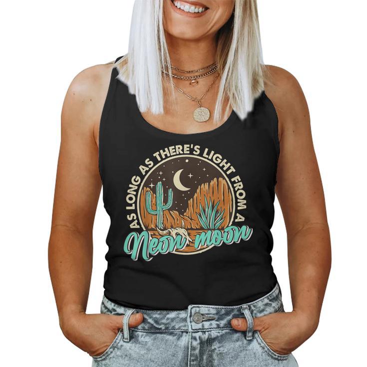 Neon Moon Cactus Country Mountain Vintage Retro Western Cow Women Tank Top