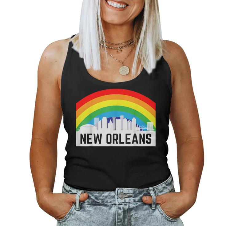 New Orleans Pride Lgbtq Rainbow Skyline Women Tank Top