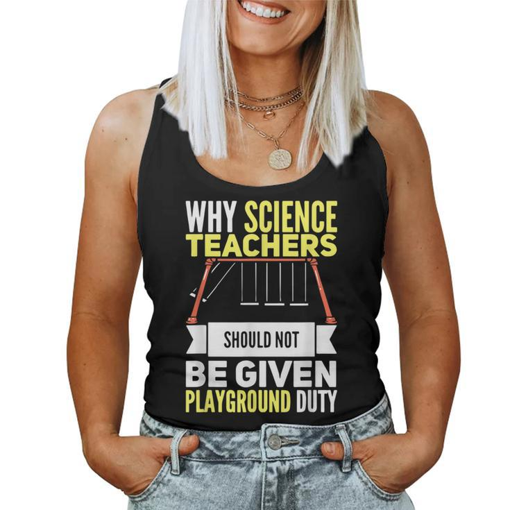 Newton's Crandle Science Teacher Playground Duty Women Tank Top