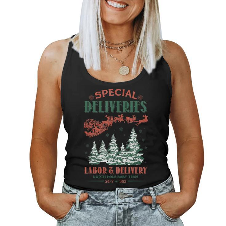 North Pole Baby Team Christmas Labor And Delivery Nurse L&D Women Tank Top