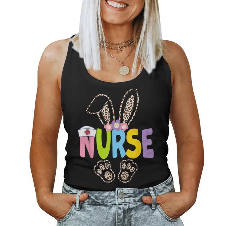 Nurse Bunny Leopard Easter Nurse Easter Nurse Life Bunny Women Tank Top
