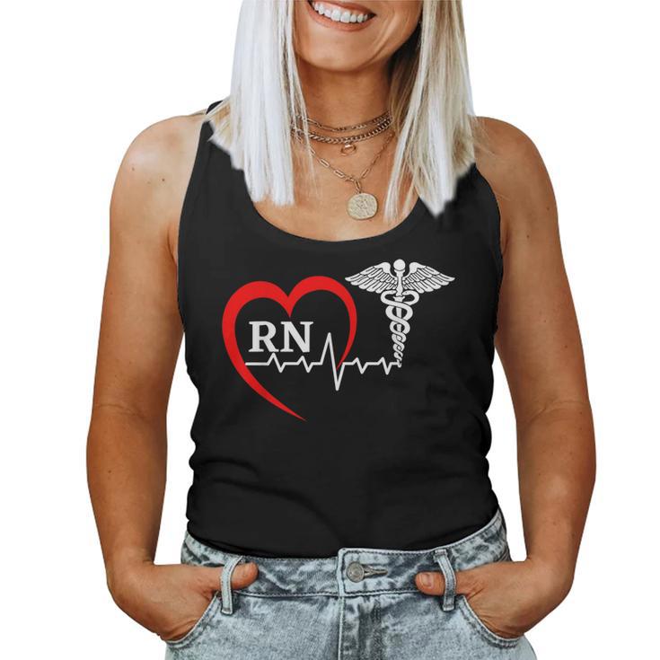 Nurses Day Caduceus Nurse Week 2023 Heartbeat Medical Rn Women Tank Top