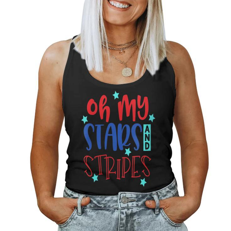 Oh My Stars And Stripes Patriotic Meme Graphic Women Tank Top