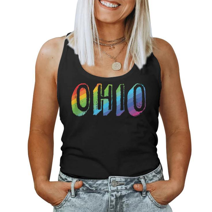 Ohio Lgbtq Pride Rainbow Pride Flag Women Tank Top