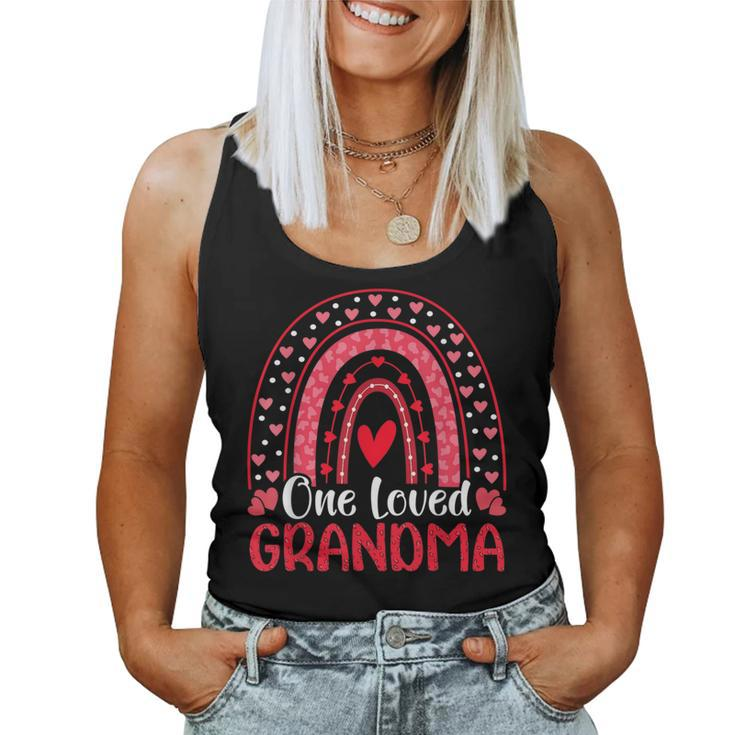 One Loved Grandma Rainbow Cute Valentine Day Women Tank Top