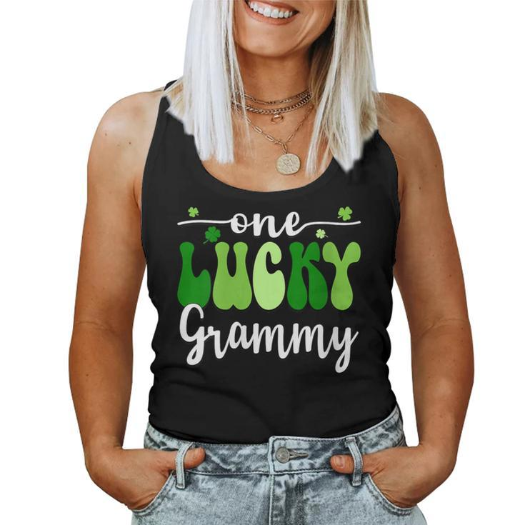 One Lucky Grammy Groovy Retro Grammy St Patrick's Day Women Tank Top