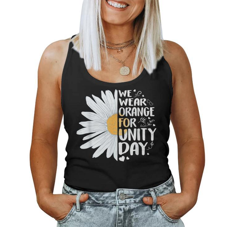 Orange Unity Day Daisy We Wear Orange For Unity Day Women Tank Top