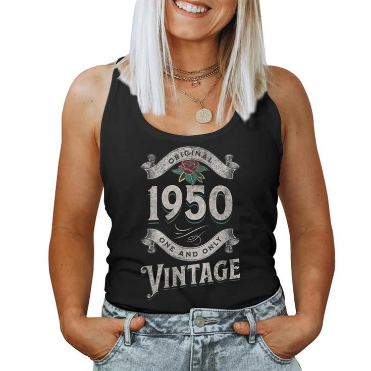 Original 1950 One And Only Vintage Men Birthday Women Tank Top