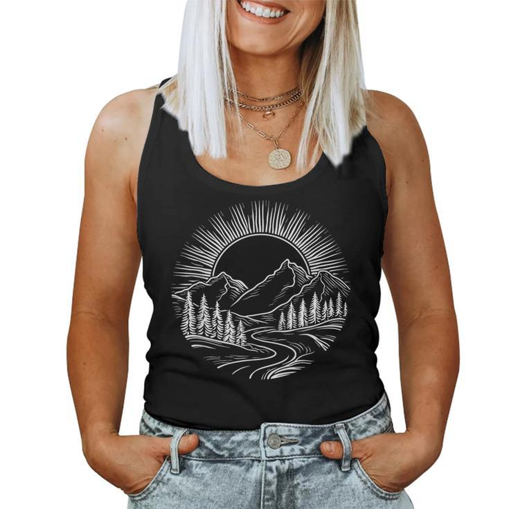 Outdoors Nature Cool Hiking Camping Summer Graphic Women Tank Top