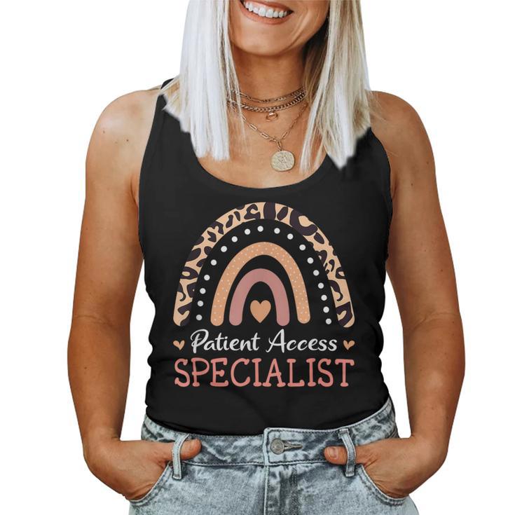 Patient Access Specialist Leopard Rainbow Appreciation Women Tank Top