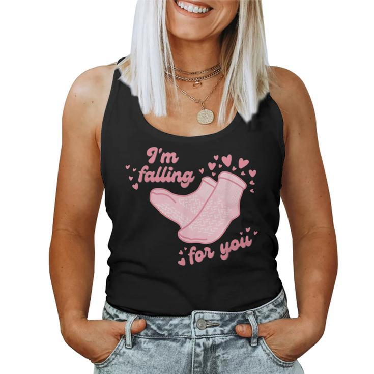Pct Valentine's Day Cna Fall Risk Falling For You Healthcare Women Tank Top