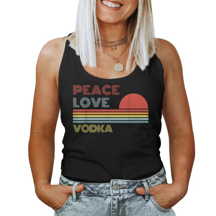 Peace Love Vodka Retro Vintage Women Tank Top