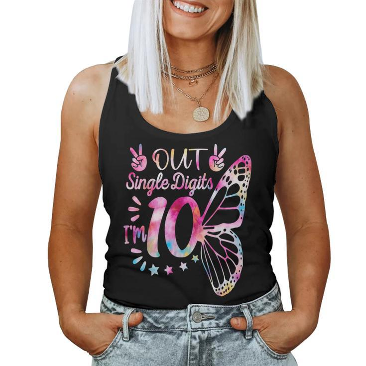 Peace Out Single Digits I'm 10Th Birthday For Girl Women Tank Top