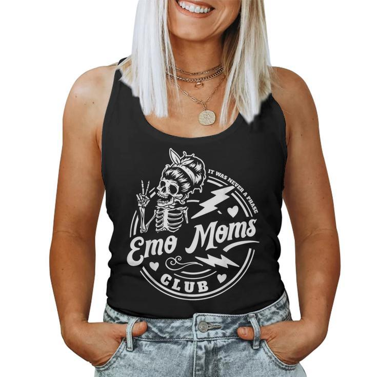 It Was Never A Phase Emo Moms Club Mother's Day Skeleton Women Tank Top